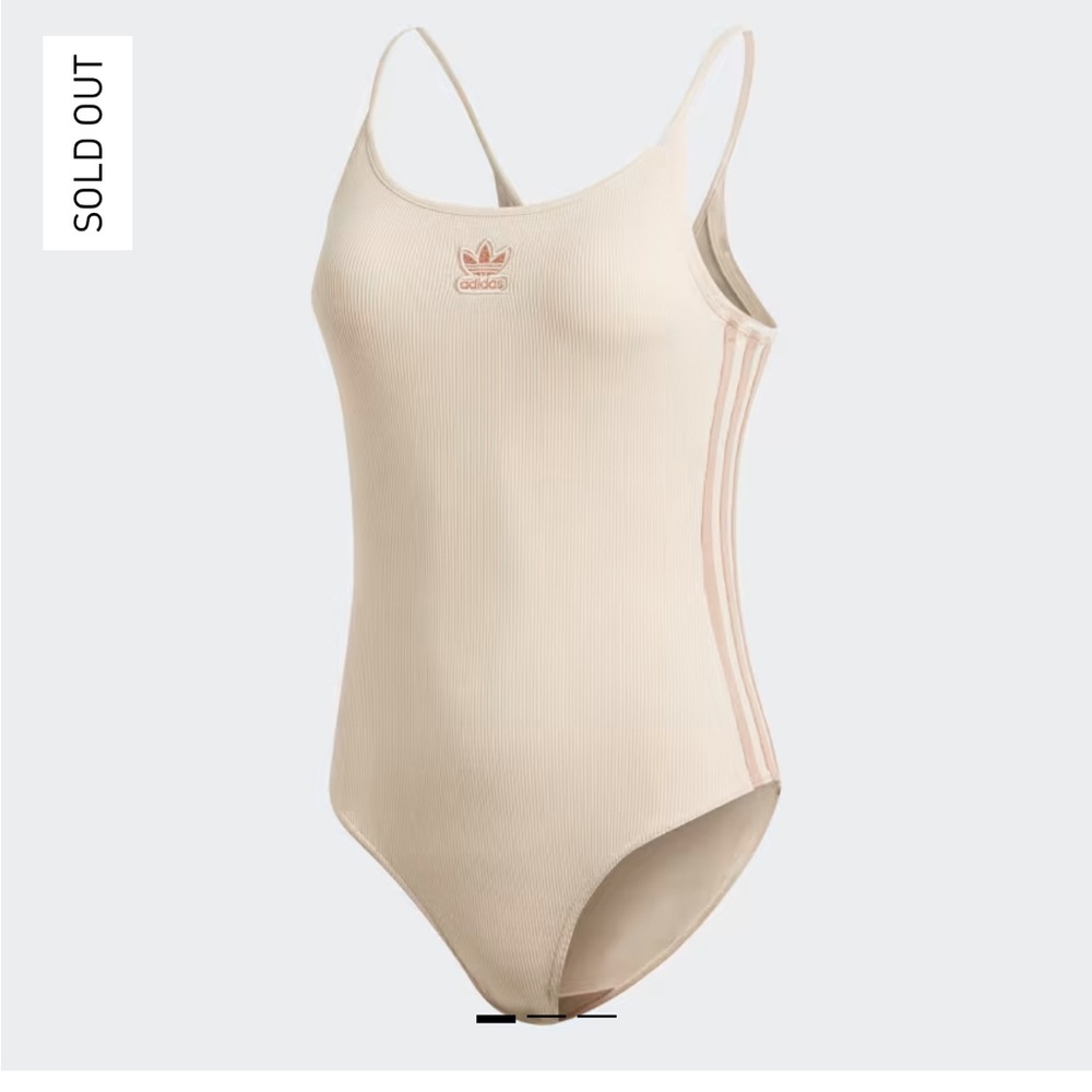 Adidas Ribbed Ash Pearl Bodysuit